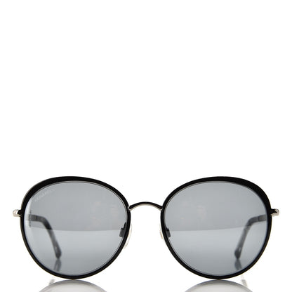 Chanel Round Spring Sunglasses 4206 Black Silver 2 of 9