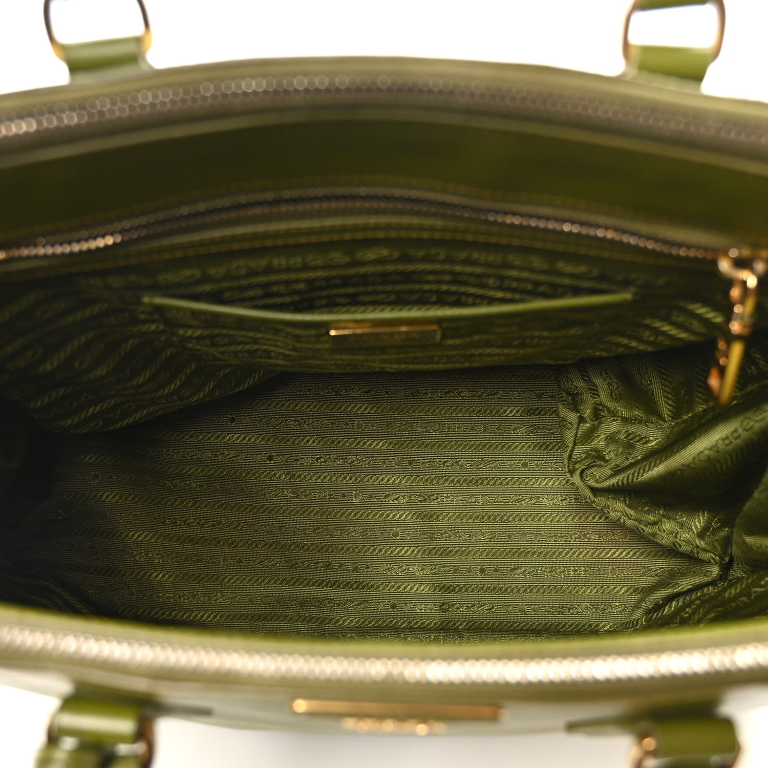 Prada Saffiano Large Galleria Double Zip Tote Edera 5 of 10