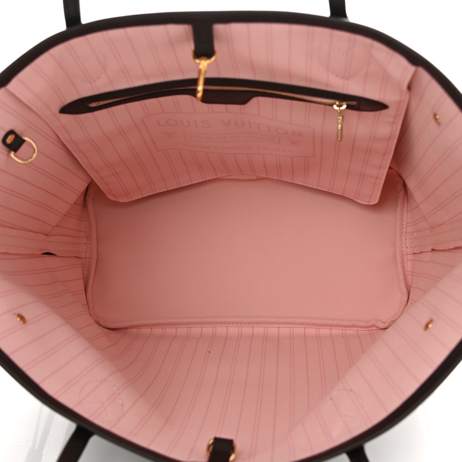 Louis Vuitton Damier Ebene Neo Neverfull MM Rose Ballerine 5 of 9