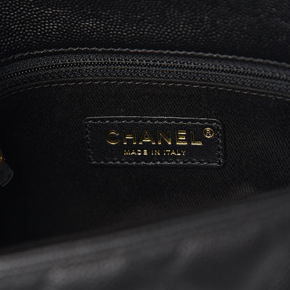 Chanel Caviar Lizard Embossed Quilted Mini Coco Handle Flap Black 5 of 9