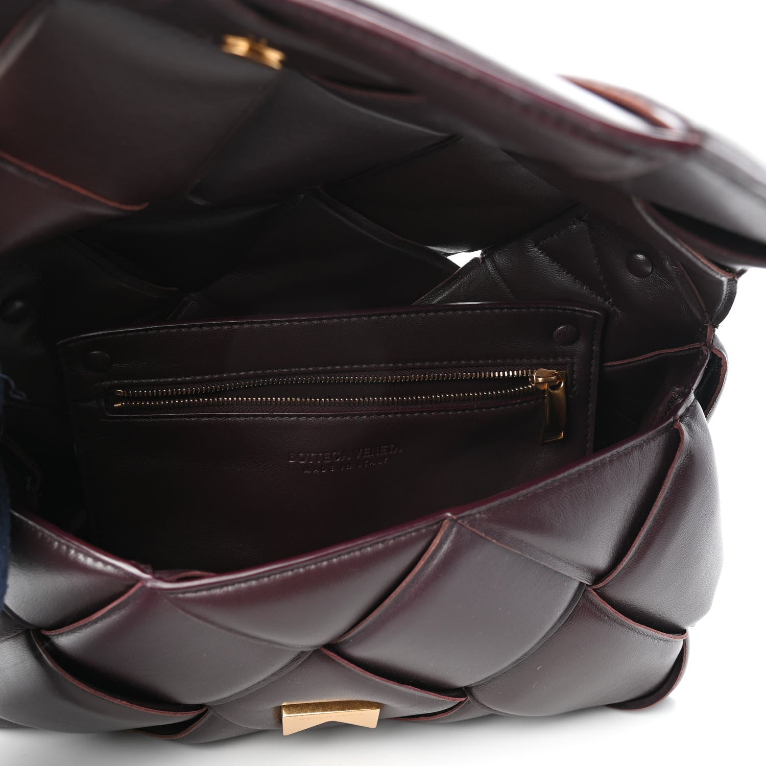 Bottega Veneta Nappa Intreccio Padded Top Handle Shoulder Bag Grape 5 of 8