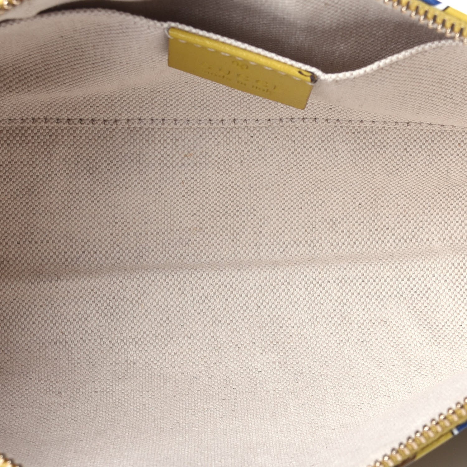 Gucci Calfskin Heartbeat Print Large Pouch Yellow Multicolor 5 of 11