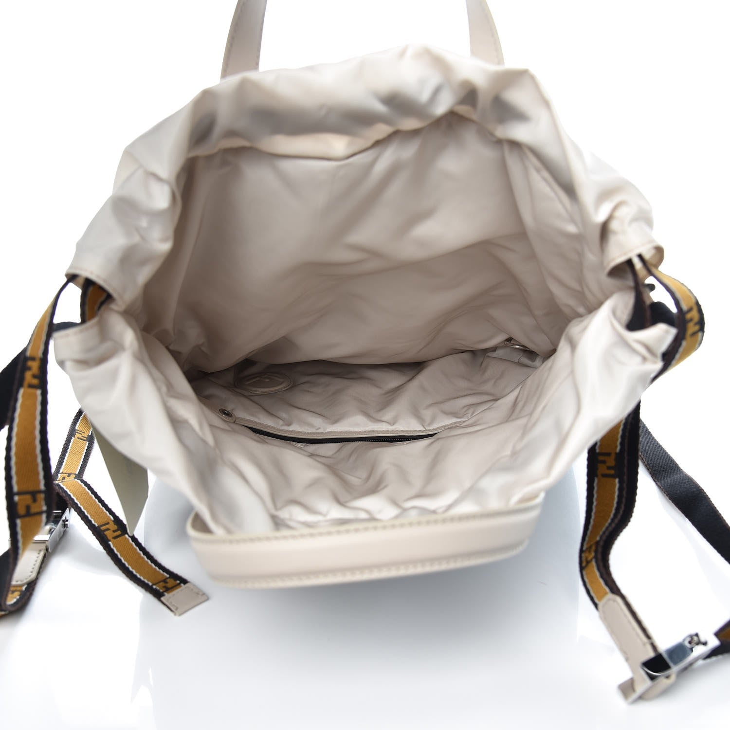 Fendi Nylon Vitello Patch Backpack Black 5 of 11