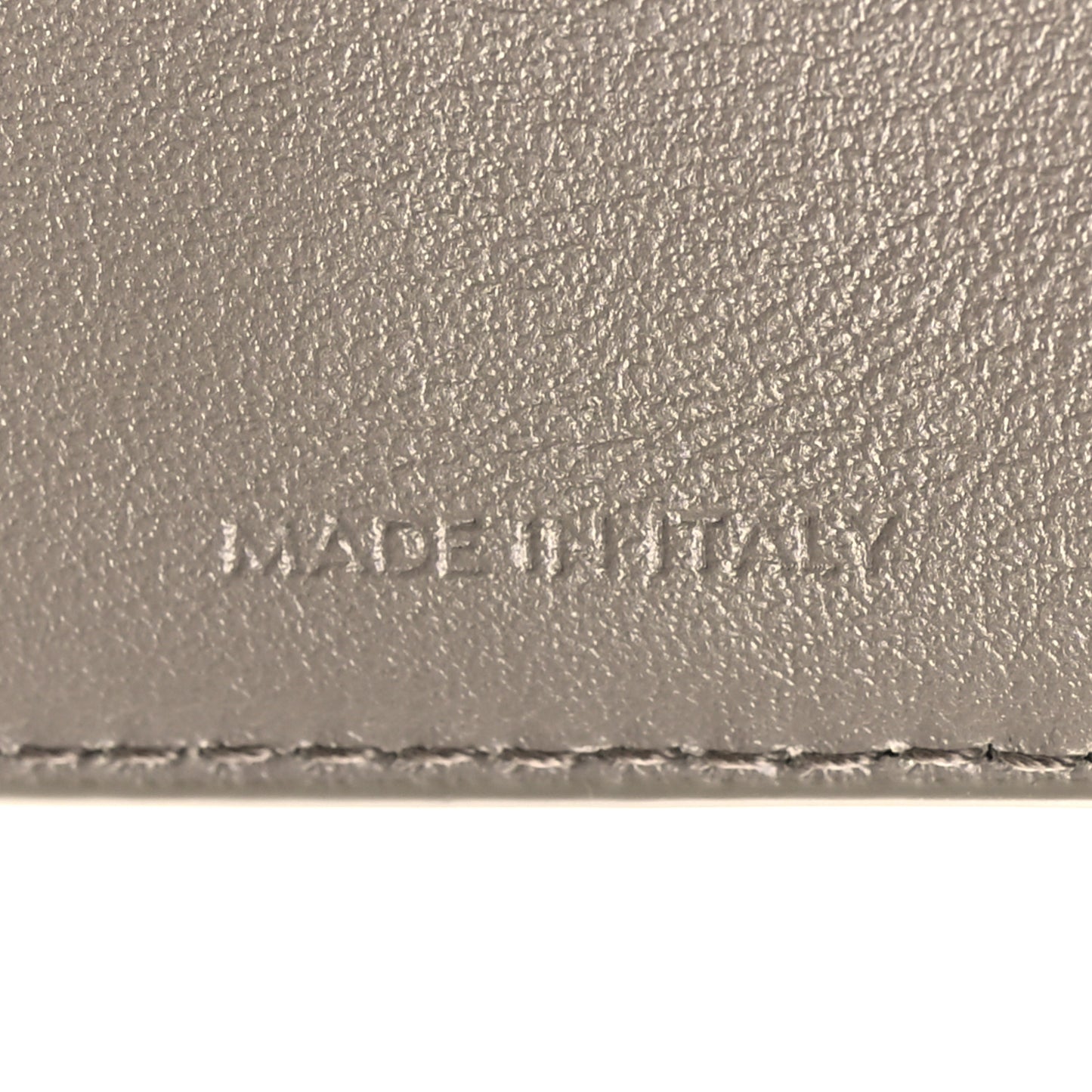 Grained Calfskin Small Multifunction Strap Wallet Pebble Mineral