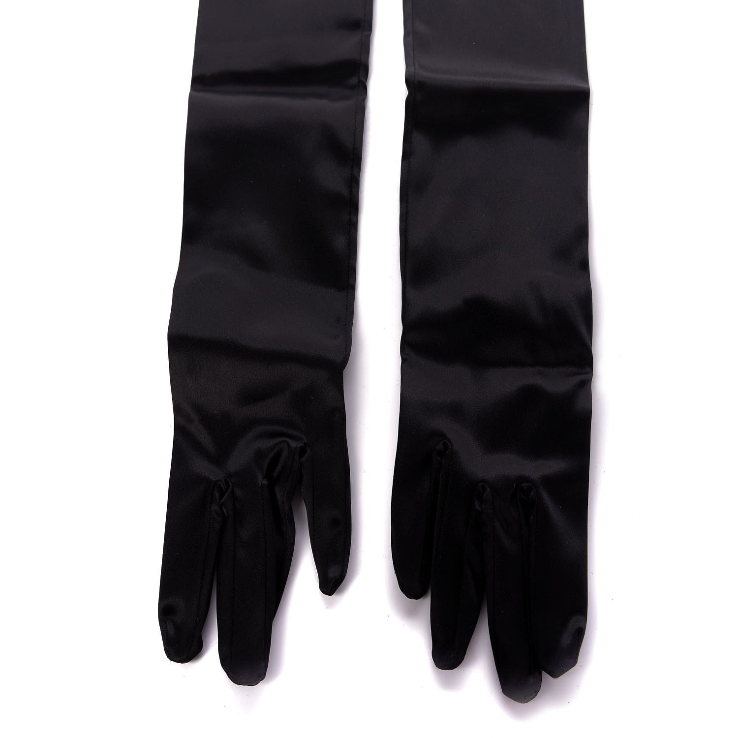 Gucci Satin Stretch Anika Gloves S Black 4 of 5