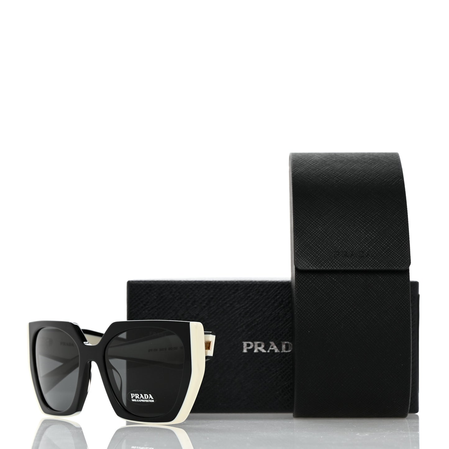 Acetate Sunglasses SPR 15W Black White