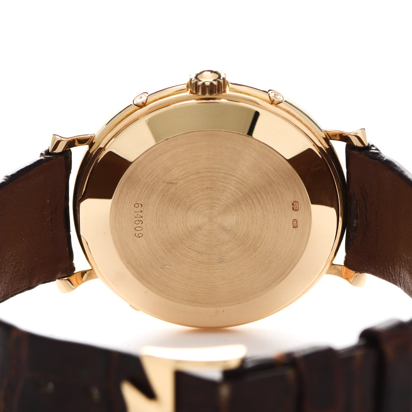 18K Yellow Gold Alligator 36mm Historiques Triple Date Calendar Manual Winding Watch 47150