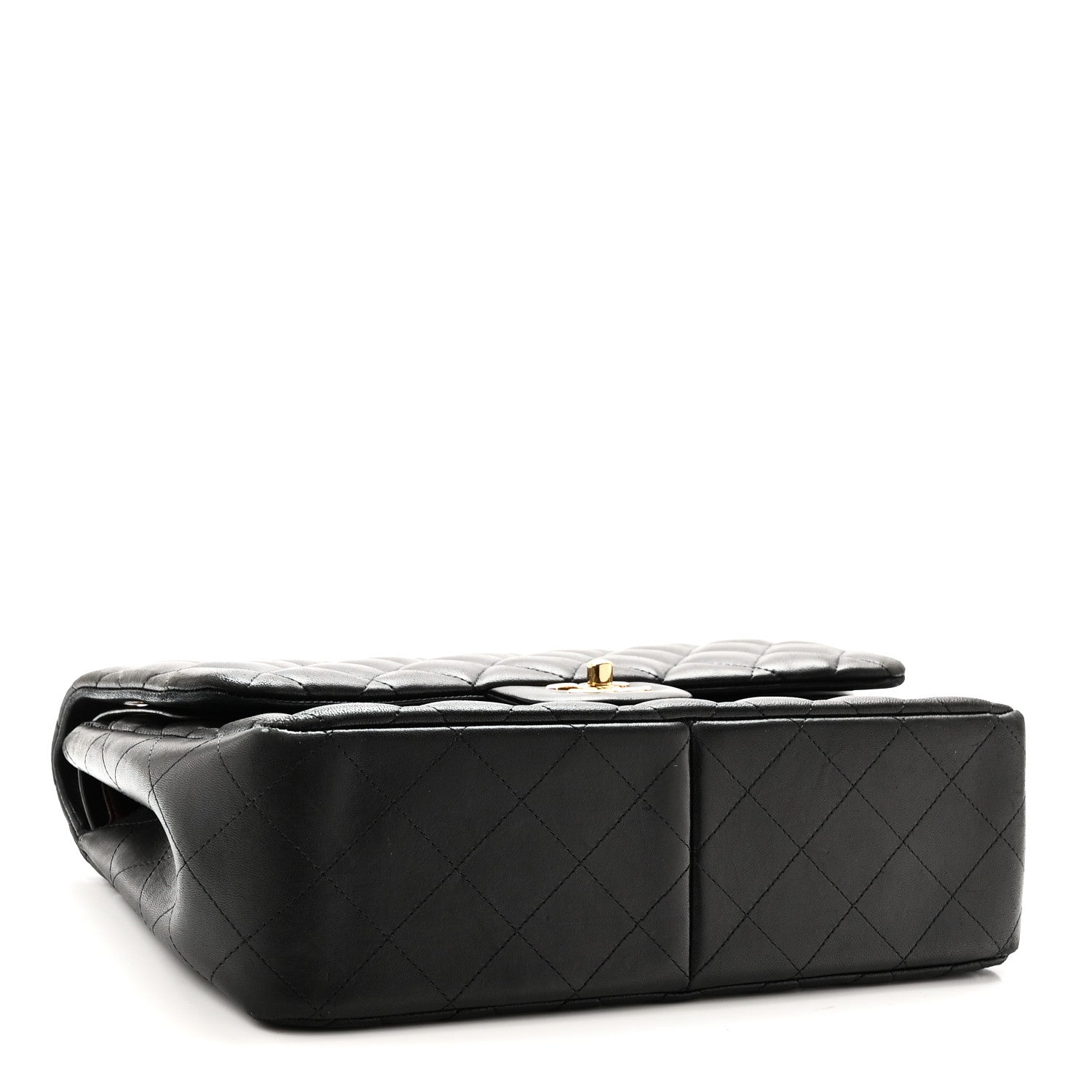 Chanel Lambskin Quilted Jumbo Double Flap Black 4 of 10