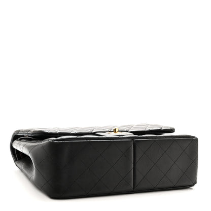 Chanel Lambskin Quilted Jumbo Double Flap Black 4 of 10