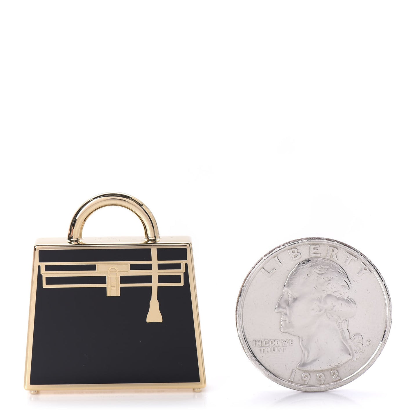 Lacquered Permabrass Kelly Curiosite Charm Black