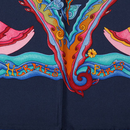 Hermes Silk De Tout Coeur Scarf 90 3 of 6