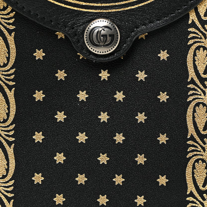 Gucci X SEGA Calfskin GUCCY Stars Sunglasses Case Black Gold 6 of 8