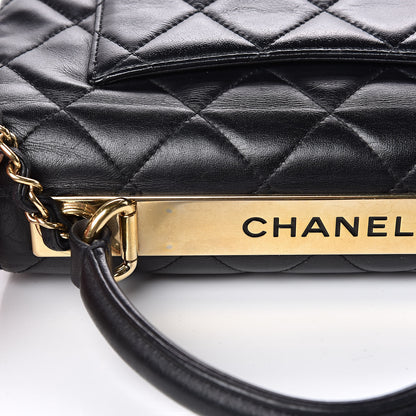 Chanel Lambskin Quilted Small Trendy CC Dual Handle Flap Bag Black 16 of 17