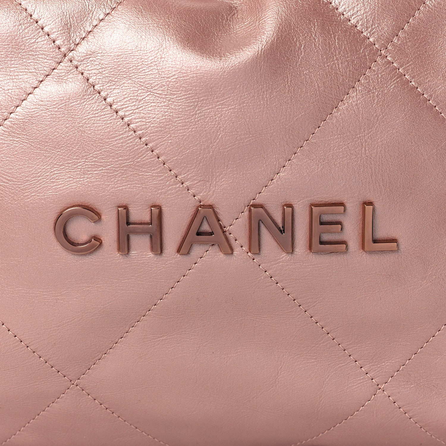 Chanel Metallic Calfskin Quilted Small Chanel 22 Pink 12 of 12