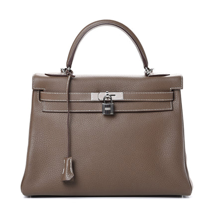 Hermes Togo Kelly Retourne 32 Etoupe 1 of 11