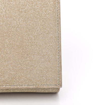 Saint Laurent Metallic Sparkle Fabric Monogram Chain Wallet Platino 9 of 13