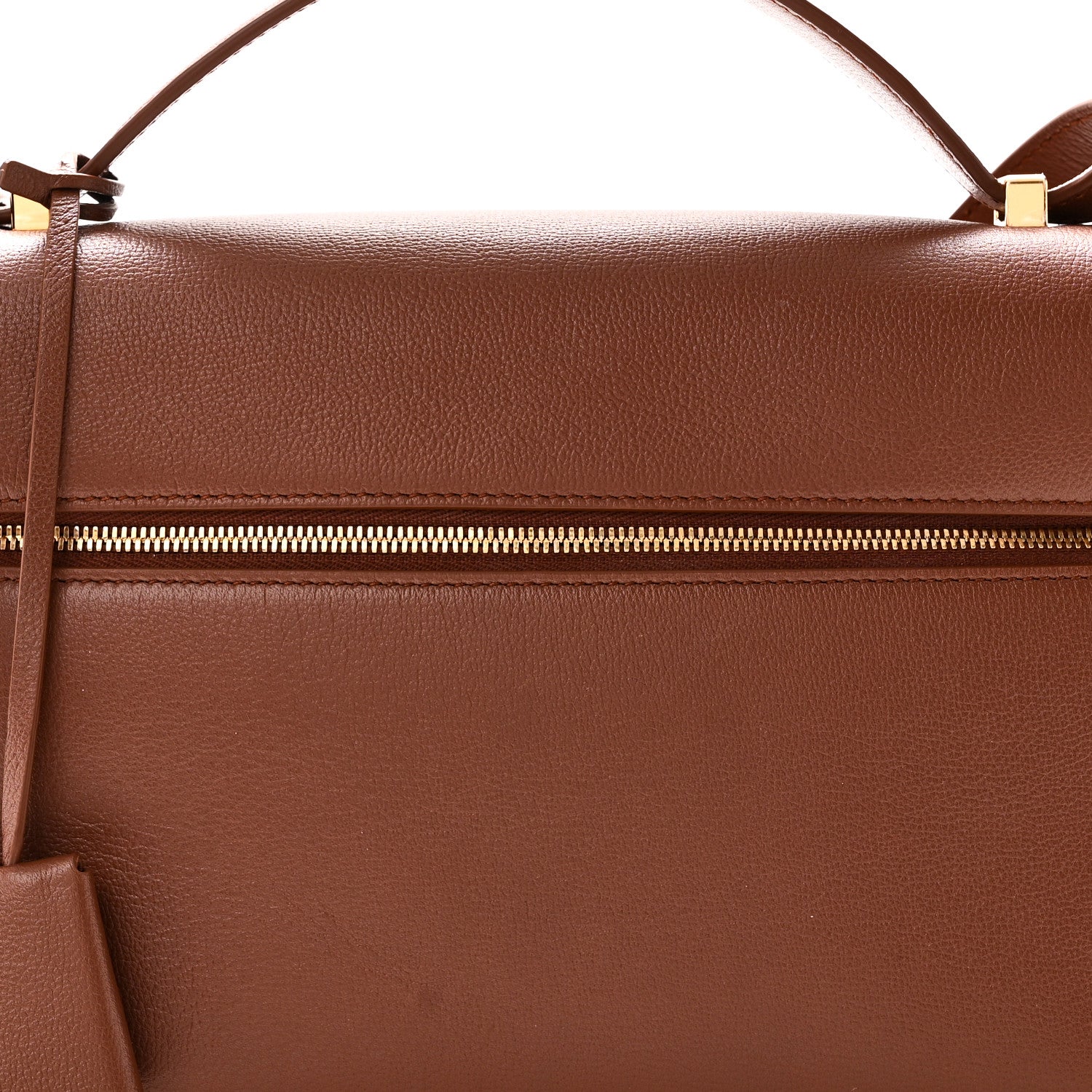 Loro Piana Grained Calfskin Extra Bag L27 Burnt Tan 7 of 9