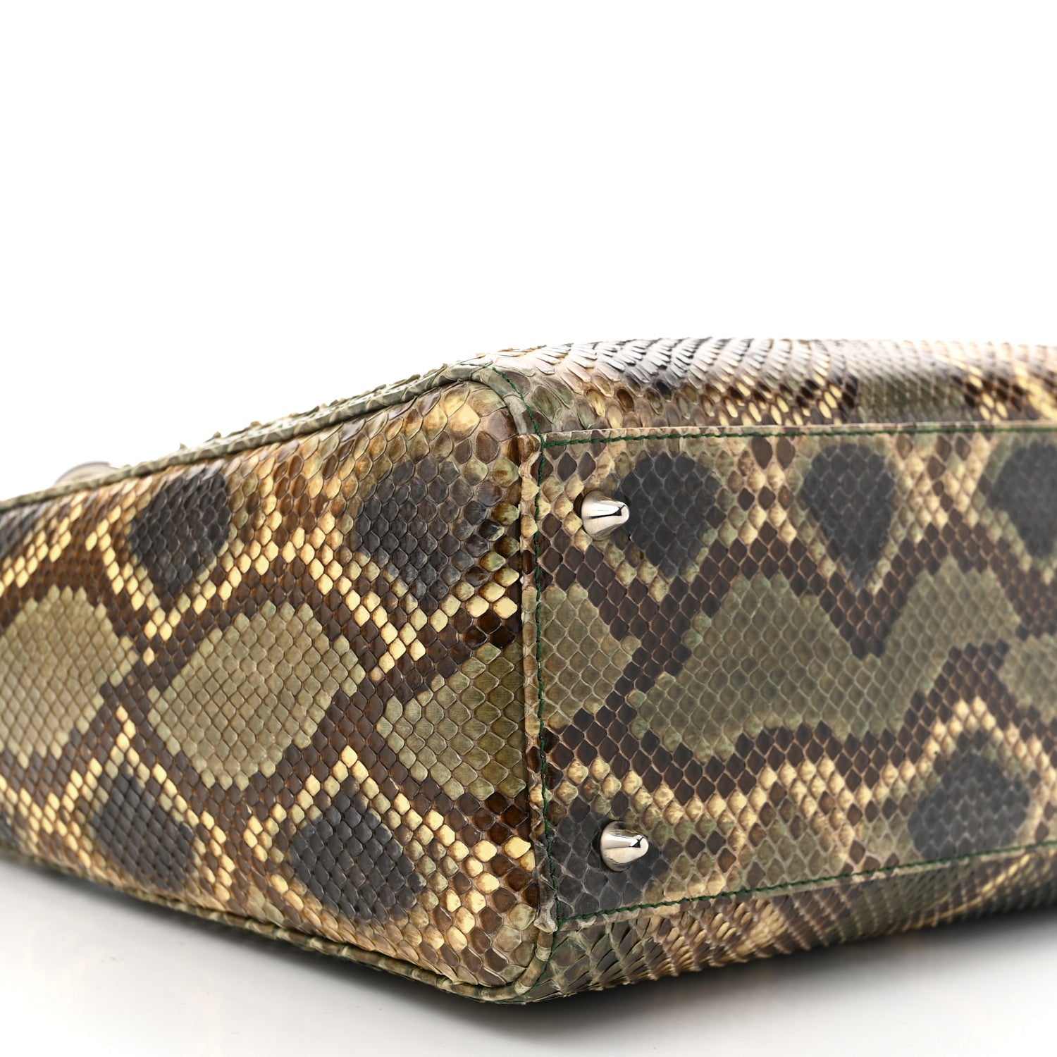 Christian Dior Snakeskin Medium Lady Dior Brown Multicolor 9 of 10