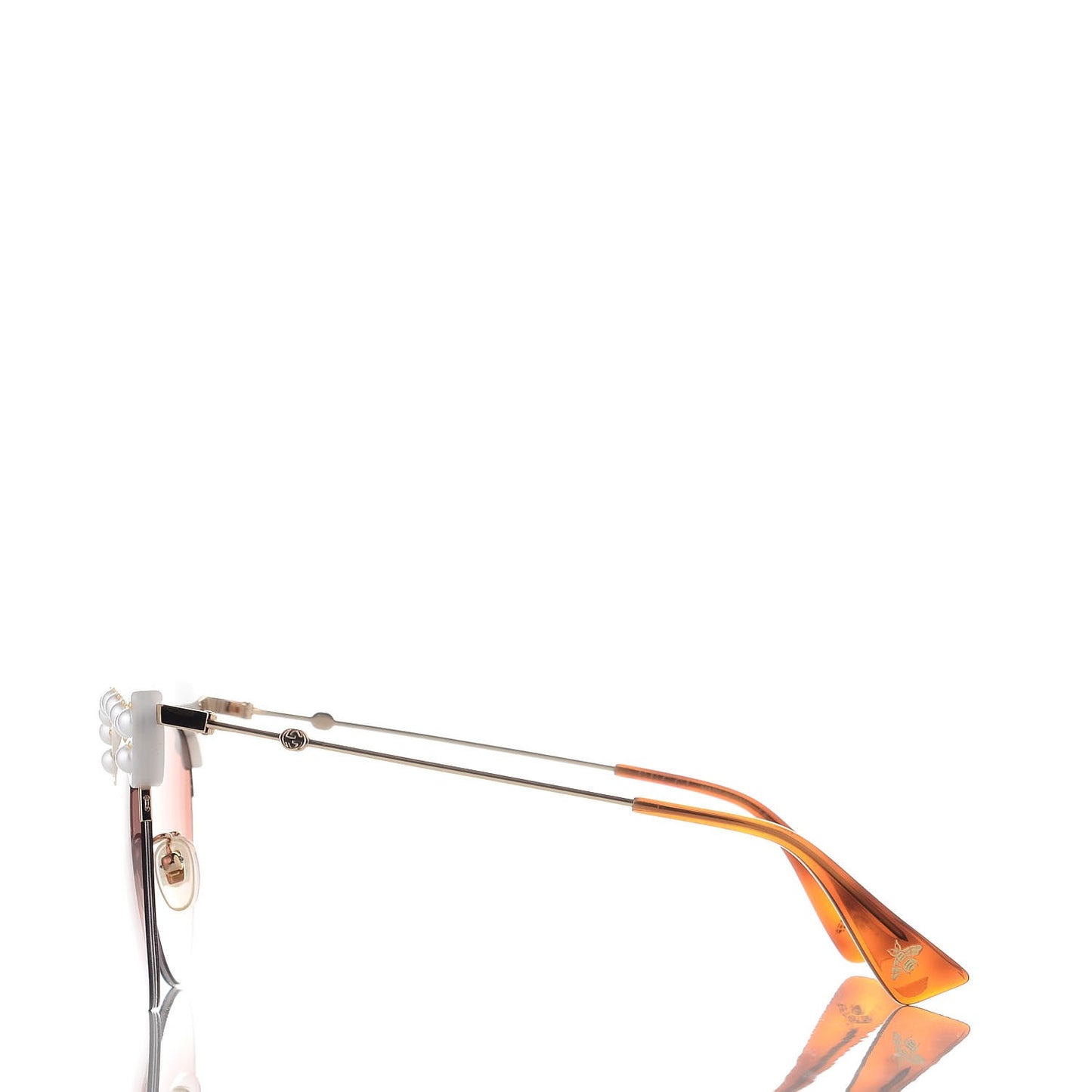 Pearl Cat Eye GG0212S Sunglasses White