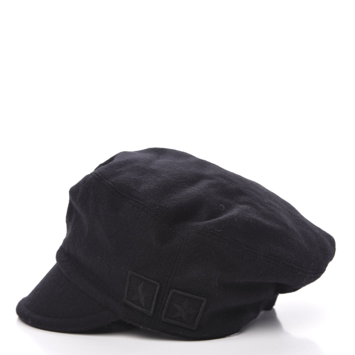 Wool Military Badges Cap M Black