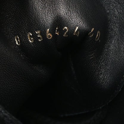 Chanel Shiny Lambskin Quilted Lace Up Combat Boots 40 Black 7 of 7