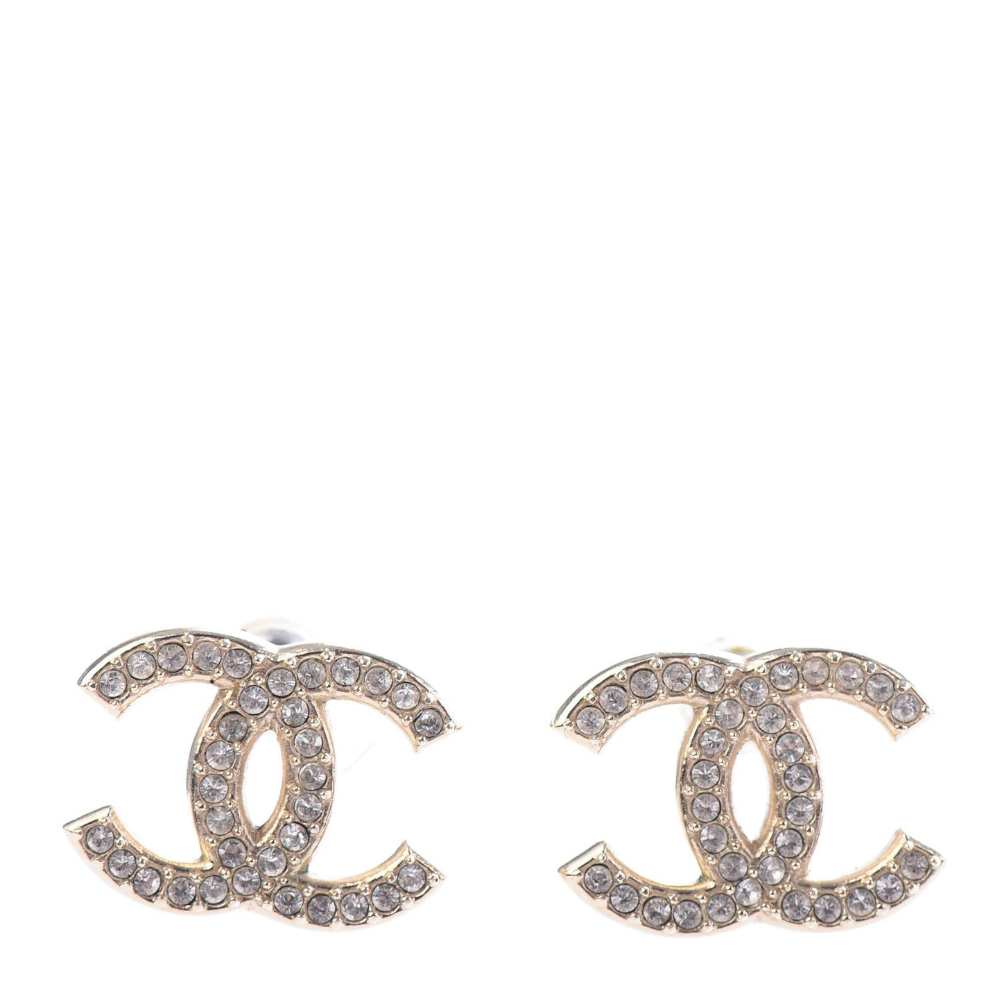Crystal CC Earrings Gold
