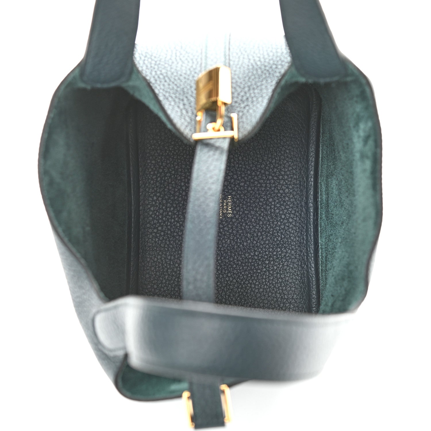 Hermes Taurillon Clemence Picotin Lock 18 PM Vert Cypress 5 of 9