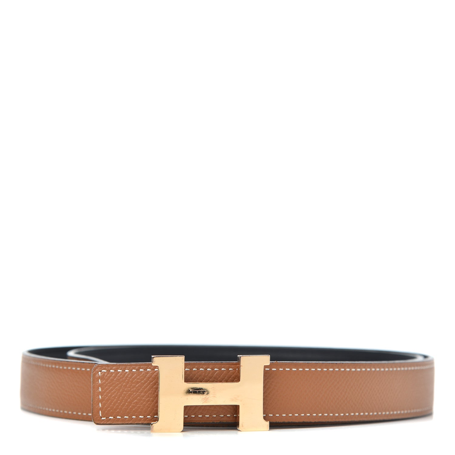Hermes Swift Epsom 24mm Constance H Belt 90 Black Gold 1 of 5