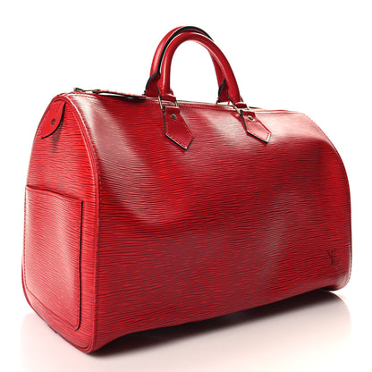 Louis Vuitton Epi Speedy 35 Castillan Red 3 of 10