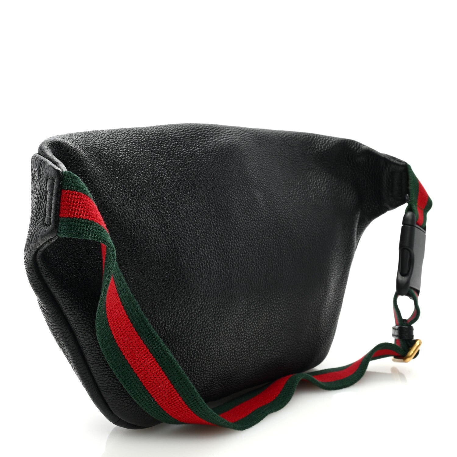 Gucci Grained Calfskin Logo Belt Bag Black 2 of 8