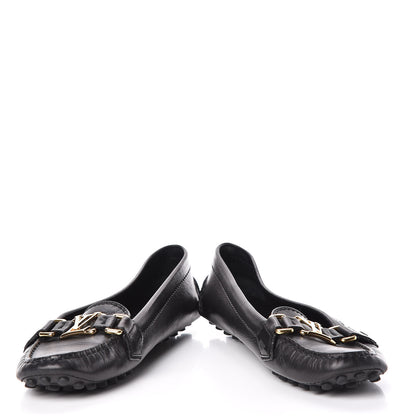 Louis Vuitton Calfskin Oxford Loafers 38 Black 5 of 10