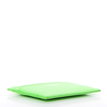 Saint Laurent Grain De Poudre Card Case Neon Bright Green 4 of 9