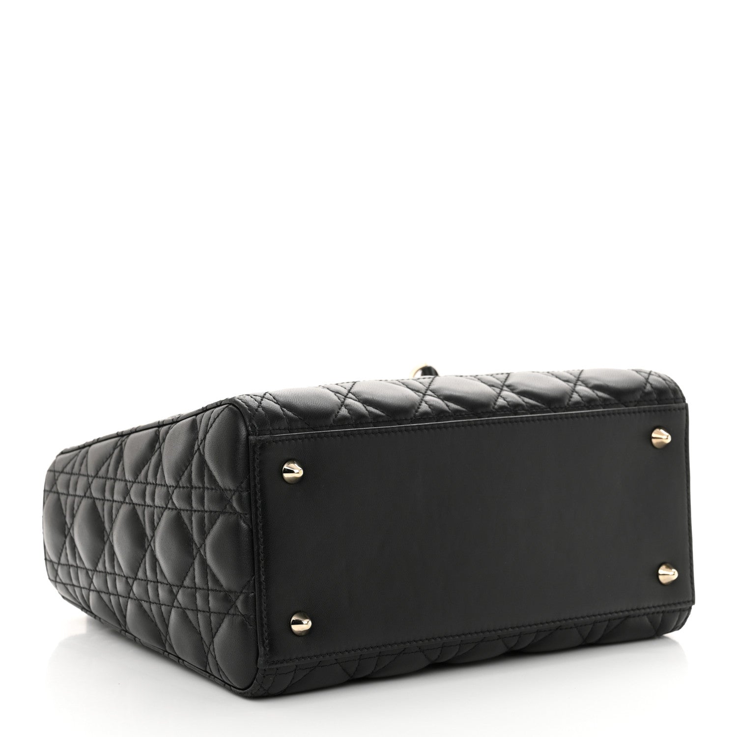 Christian Dior Lambskin Cannage Medium Lady Dior Black 4 of 11