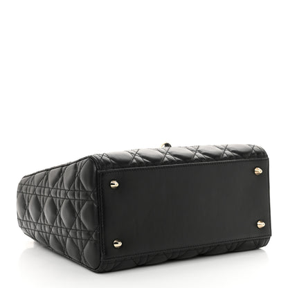 Christian Dior Lambskin Cannage Medium Lady Dior Black 4 of 11