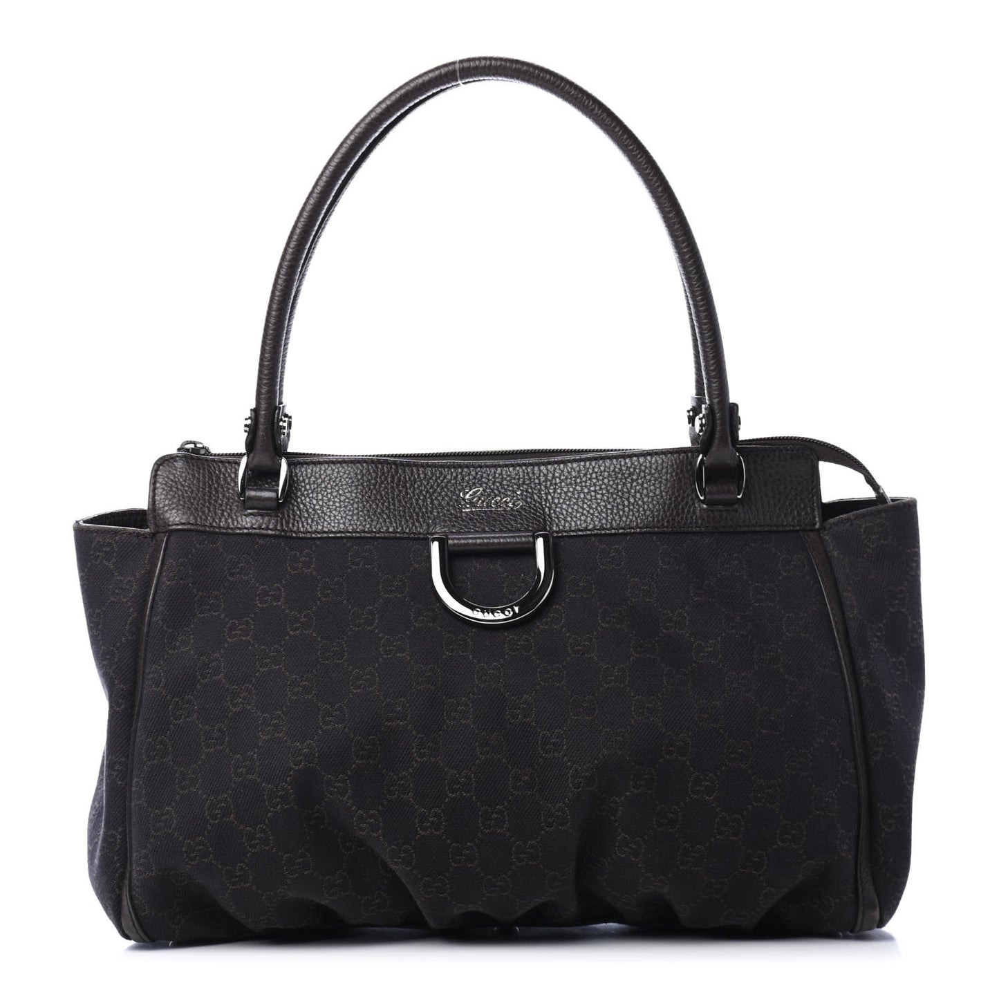 Monogram D Ring Tote Dark Brown