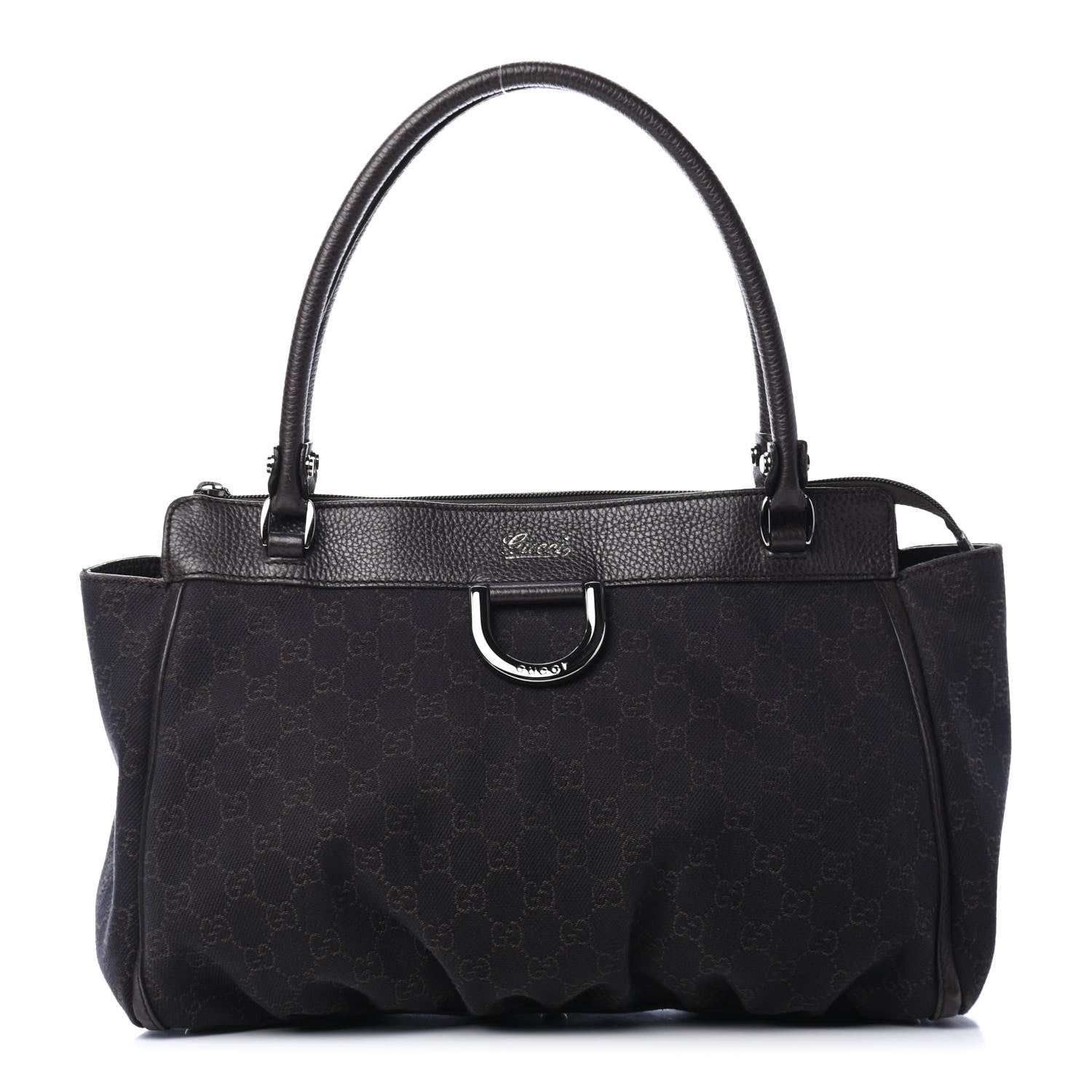 Gucci Monogram D Ring Tote Dark Brown 1 of 4