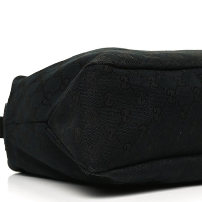 Gucci Monogram Medium Horsebit Chain Hobo Black 9 of 13