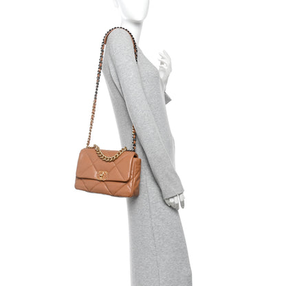 Chanel Lambskin Quilted Medium Chanel 19 Flap Brown 2 of 10