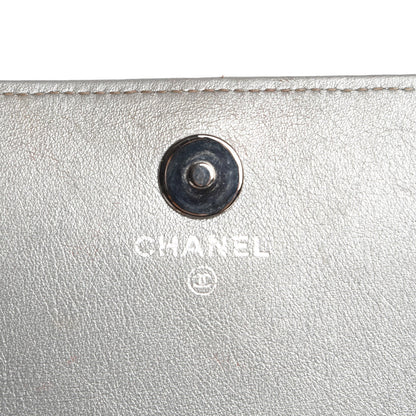 Chanel Patent Strass Wallet On Chain WOC Silver 6 of 12