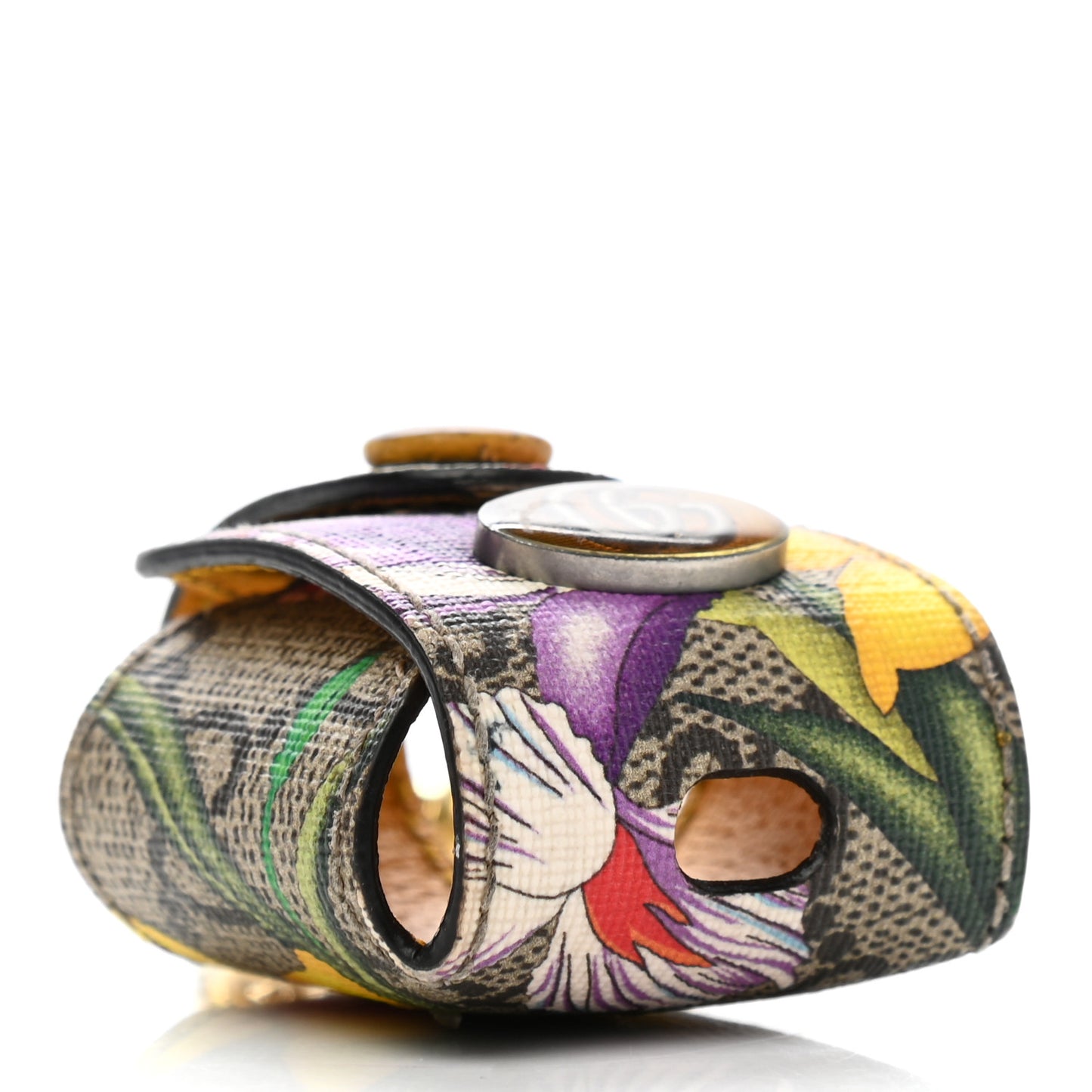 GG Supreme Monogram Flora Ophidia Airpod Case Beige
