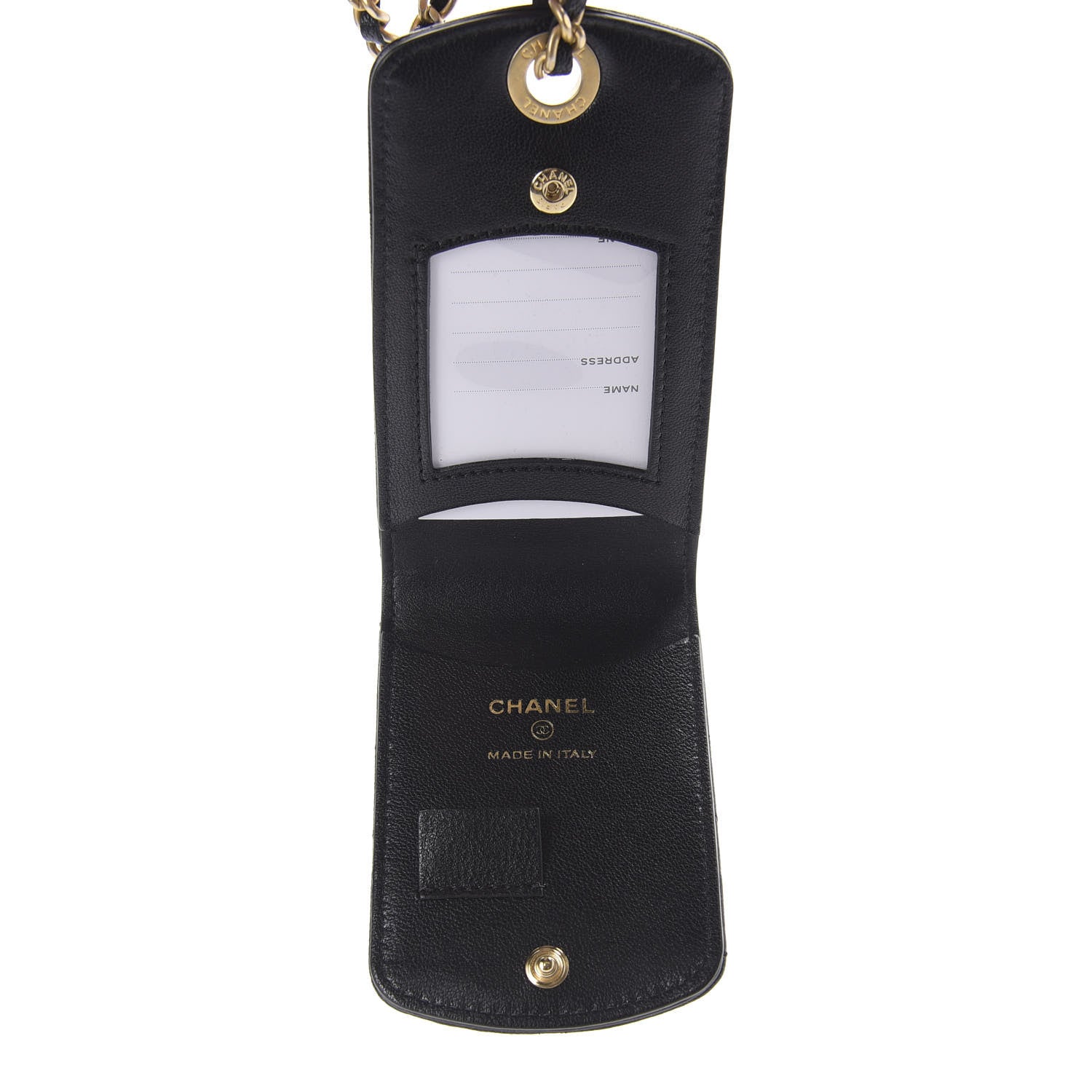 Chanel Lambskin Quilted 19 Luggage Tag Black 3 of 6