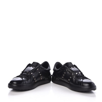 Valentino Garavani Calfskin Mens Rockstud Untitled Open Sneakers 39 Black 5 of 12