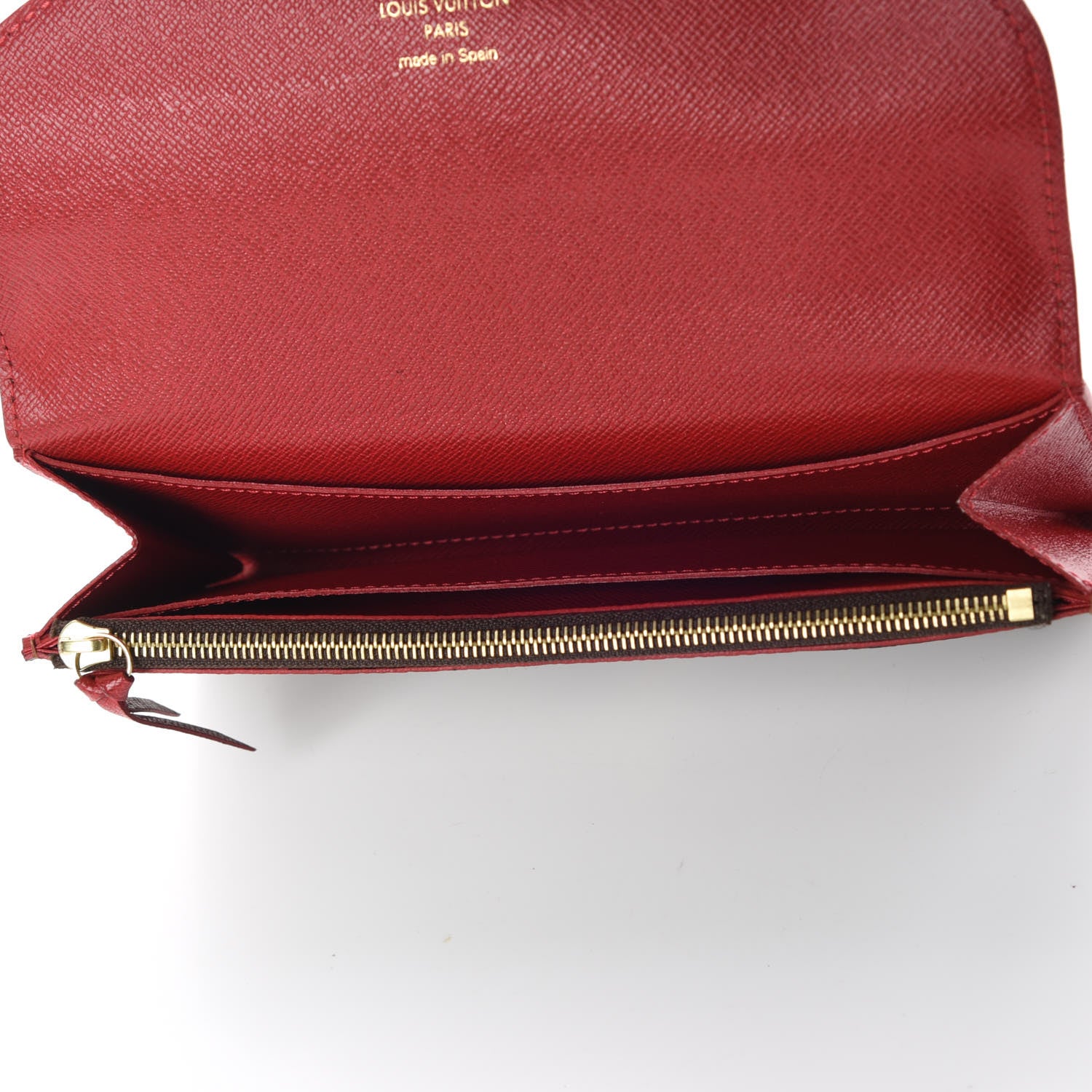 Louis Vuitton Damier Ebene Caissa Wallet Cherry 5 of 10