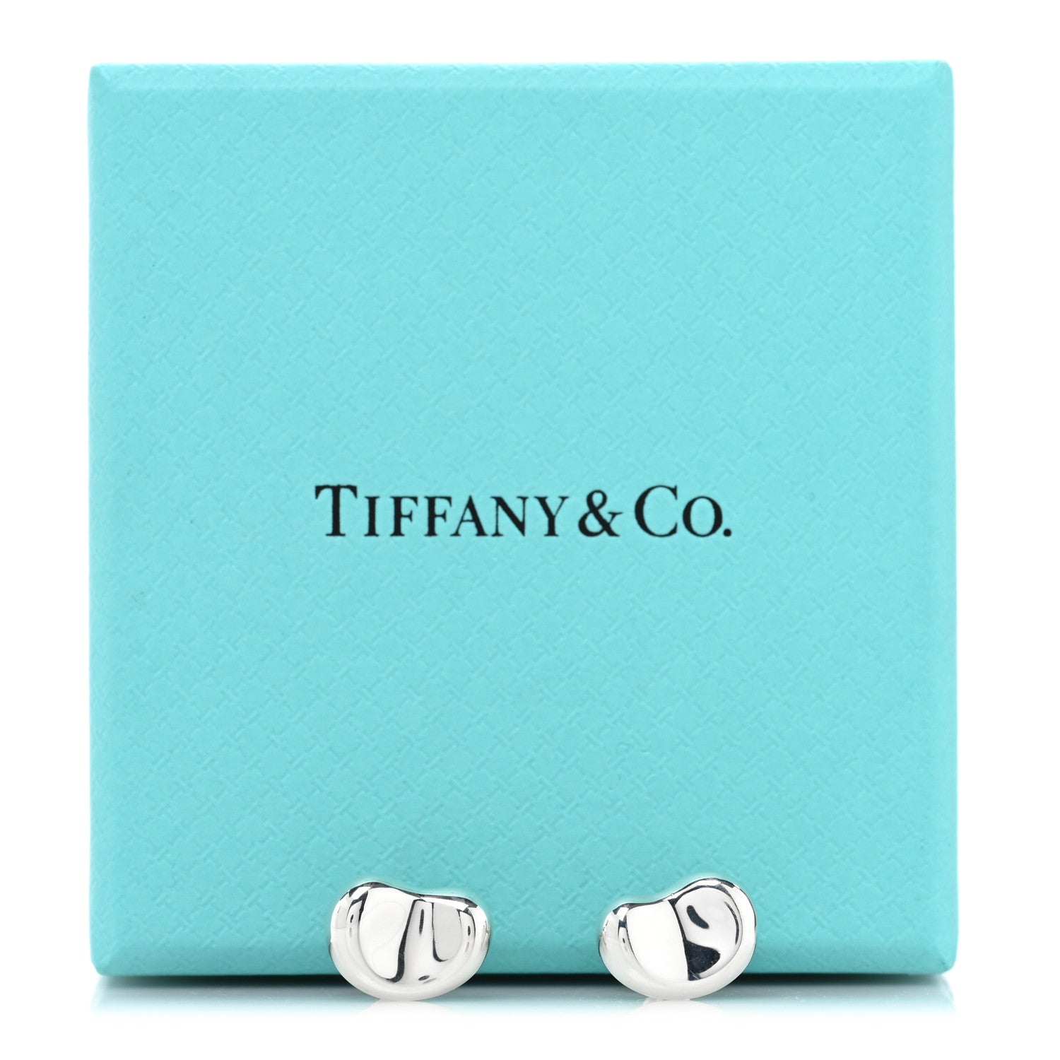 Tiffany Sterling Silver 12mm Elsa Peretti Bean Earrings 5 of 5