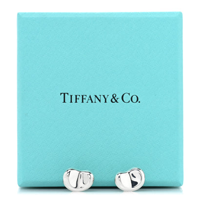 Tiffany Sterling Silver 12mm Elsa Peretti Bean Earrings 5 of 5