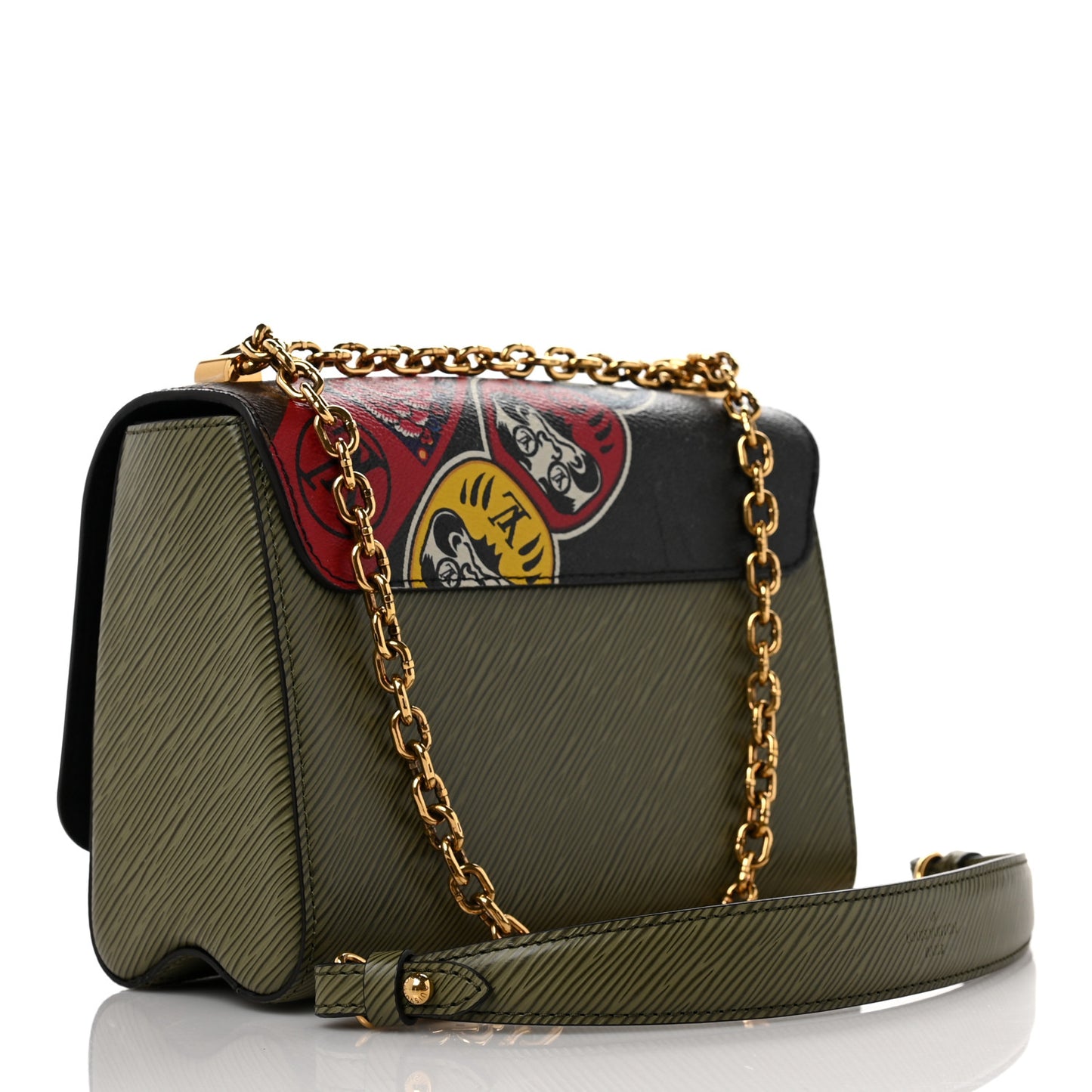 Epi Monogram Kabuki Twist Shoulder Bag MM Green