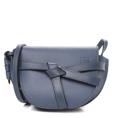 Loewe Grained Calfskin Mini Gate Crossbody Bag Steel Blue 1 of 8