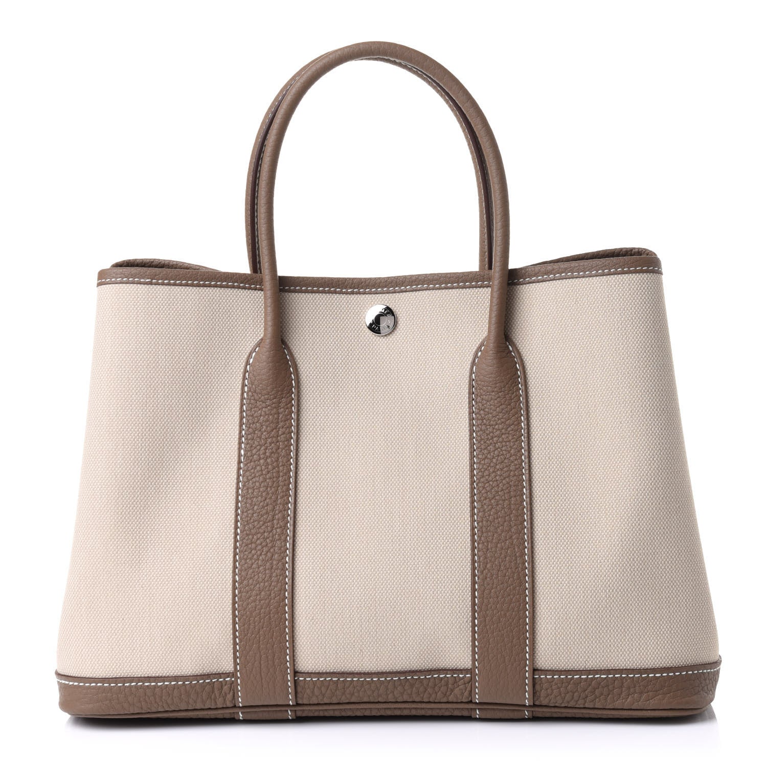 Hermes Twill D Negonda Garden Party 30 TPM Tote Beton Etoupe 1 of 10