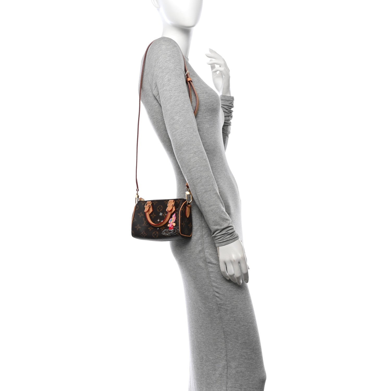 Louis Vuitton Monogram Vivienne Ice Skating Nano Speedy Bandouliere Pink 2 of 11
