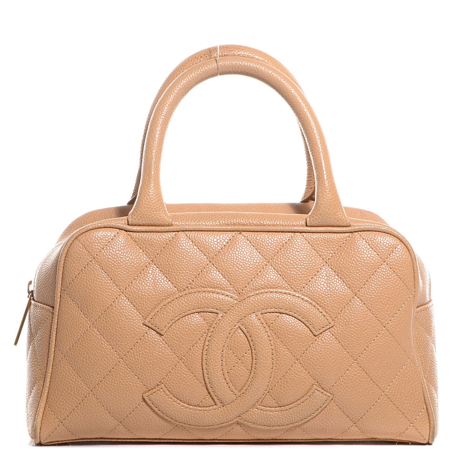 Chanel Caviar Quilted Small Bowler Beige 1 of 7